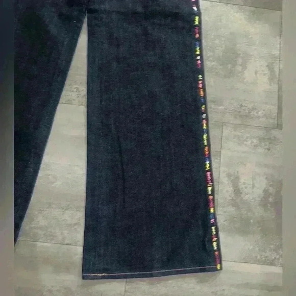 NEW Polo Ralph Lauren Ultra Stretch Wide Leg Jean Dark Indigo Rainbow - Picture 5 of 12